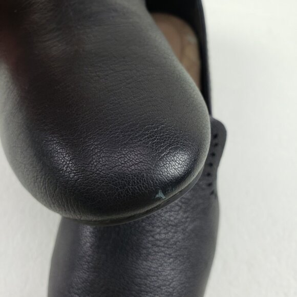 Birdies Starling Leather Loafer Flat Women 8 Black Laser Cut Slip On Casual Shoe - Picture 13 of 13